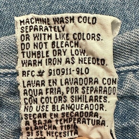 Bobbie Brooks Vintage Blue Denim Embroidered Button Down Shirt - Picture 9 of 11